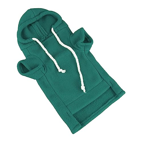 Kapuzenpullover für Kleine Tiere, Hautfreundlich, Verdickt, Frettchen-Sweatshirt, Kapuzenpullover mit Kordelzug, Modisch, Warm, Weich, für Party (Green) von Acouto