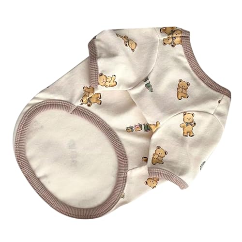 Kleidung für Kleine Welpen, Modische, Leicht Auszuziehende Kleidung für Kleine Hunde für den Täglichen Gebrauch für Haustiere (Kleines Bärenmuster XL) von Acouto
