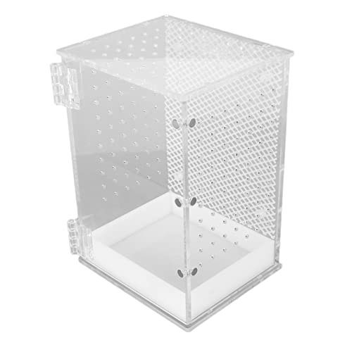 Vogelspinne-Habitatbox, Transparente Acryl-Reptilienbox, Einfache Reinigung, Sicher, Atmungsaktiv, Magnetische Tür, Auslaufsicher für Schlangen (S 22cm) von Acouto