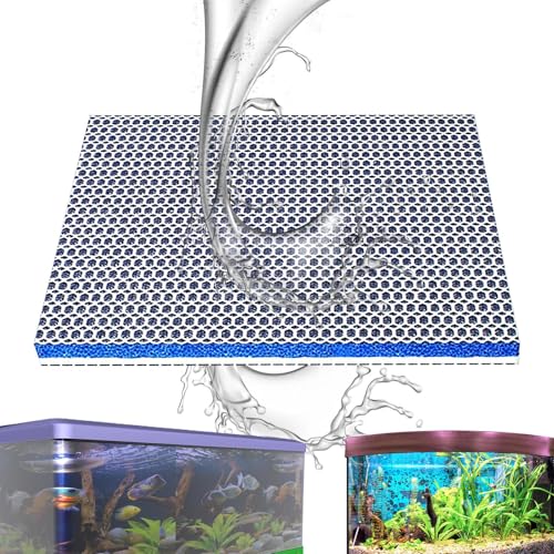 Acunny Aquarium-Schwammfilter, Filtermedien für Aquarien - Aquatic Experts Aquarium-Filterseide - Recycling-Filterwatte 6D verdickte Baumwolle, Aquariumzubehör recycelbar für Süßwasser- oder von Acunny