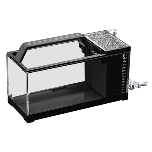 Acunny Aquarium für Betta, Aquarium mit LED-Beleuchtung und integrierter Filtration – Intelligentes Temperatur-Set, geräuscharme Pumpe für kristallklares Wasser, Bürozubehör Acunny Aquarium für Betta, Aquarium mit LED-Beleuchtung und integrierter Filtration – Intelligentes Temperatur-Set, geräuscharme Pumpe für kristallklares Wasser, Bürozubehör von Acunny