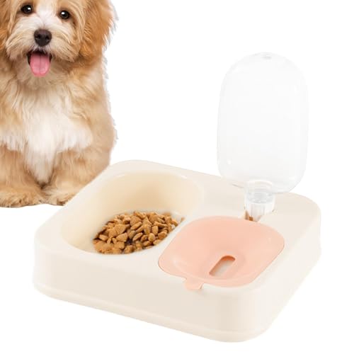 Acunny Automatische Futterspender für Hunde, Katzenfutter- und Wasserspender-Set | 2-in-1-Fressnäpfe mit automatischem Gewichtswasser | Futter- und Tränkeset, Futterstation für Katzen und kleine Hunde von Acunny