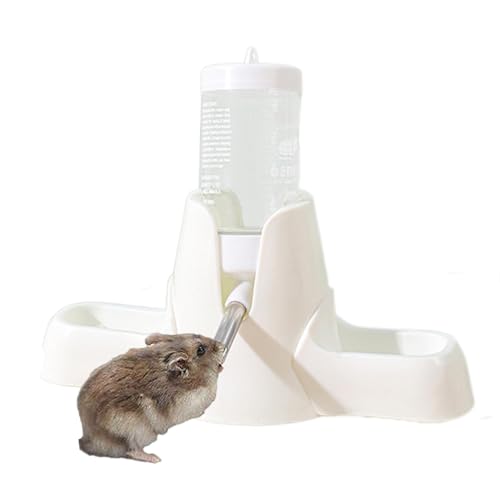 Acunny Automatischer Futterspender für Hamster, Trinkschale für Hamster, Fütterungs- und Wasserschalen für Hamster | Wasserspender für Rennmäuse, auslaufsichere Wasserflasche von Acunny