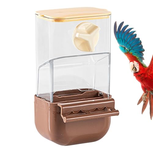 Acunny Automatischer Vogelfutterleiter für Käfig, Papageienfutterautomatik | Lebensmittelbehälterspender für Käfig - Schalen -Trennung Vogelkäfig -Feeder mit Perch für Sittich Canary Cockatiel Finch von Acunny