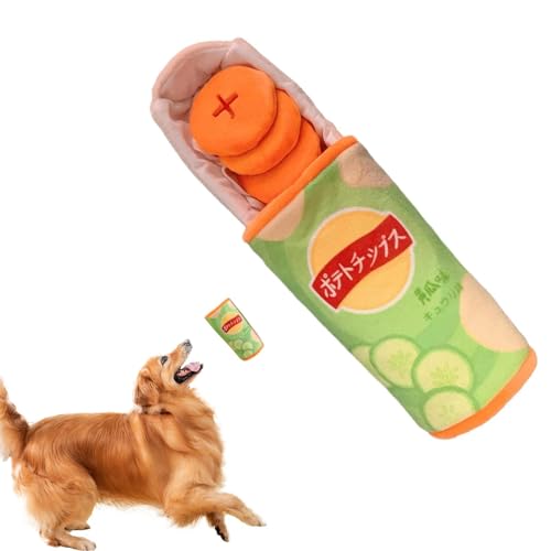 Acunny Chips Hundepuzzle Spielzeug, Hundanreicherung Snuffle Spielzeug, Chips Design Small Dog Spielzeug, Kreatives Leckerbissen -Hundeplüsch für Langeweile und anregend von Acunny