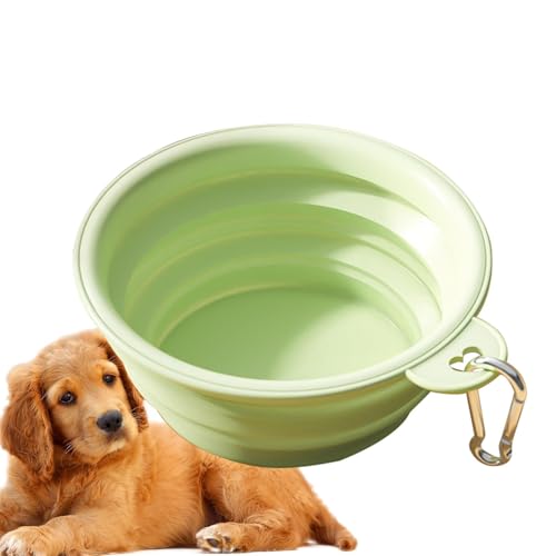 Acunny Faltbarer Hundenapf, Wassernäpfe für Hunde,Cup Dish Faltbare, erweiterbare Hunde-Reisenäpfe | Tragbarer Silikon-Futterspender für Haustiere, sichere Tiernahrung und Wassernapf, zum Wandern, von Acunny