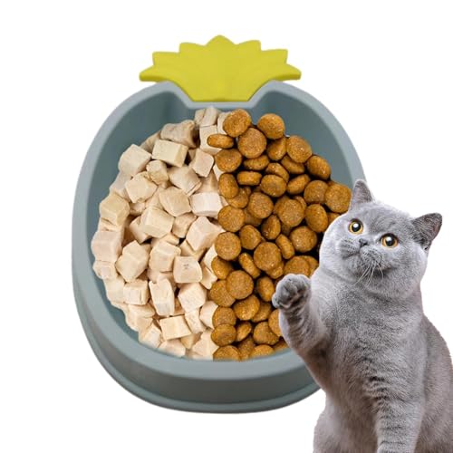 Acunny Futternapf für Haustiere, langsames Fressen, Puzzle-Schüssel für Hunde, langsames Fressen, Ananas-Design, Anti-Verschlucken, gesundes Futter, erhöhter Hundenapf von Acunny