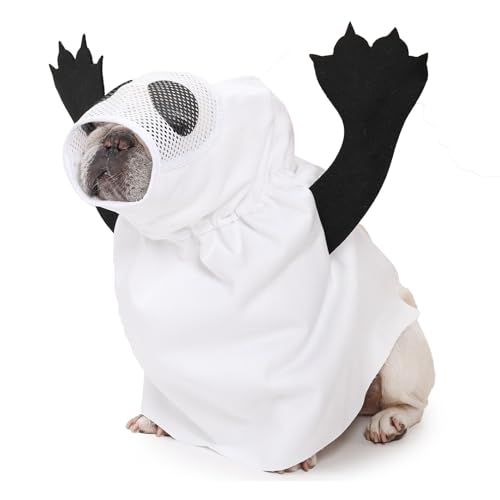 Acunny Halloween-Kostüm für Geisterhund, Geisterkatzenkostüm | Halloween-Kostüm für Hunde | modisches Hunde-Geister-Kostüm, Halloween-Kostüm, für Hunde und Katzen von Acunny