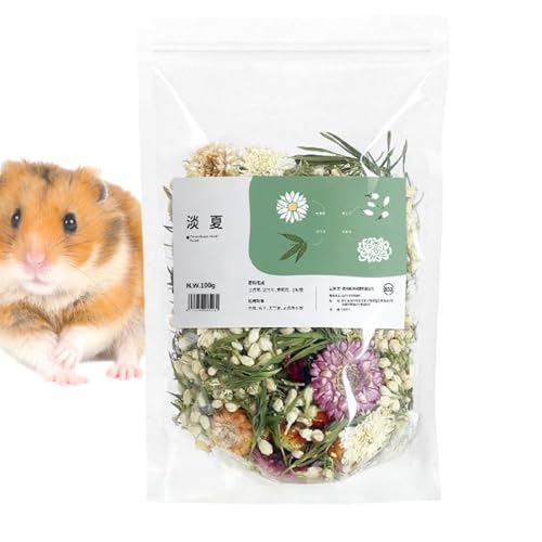 Acunny Hasenbettwäsche, Zwerghamsterbettwäsche,Kleine Tier Habitat Cage Blumendekor | Natürliche getrocknete Blüten Geruchskontrolle Hamster Bettwäsche Lebensraumdekoration von Acunny