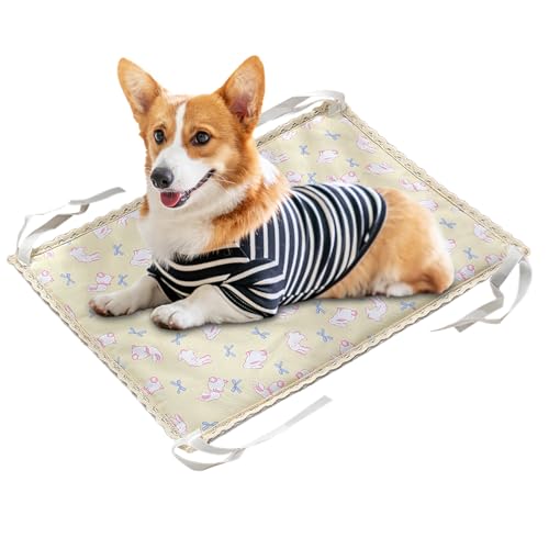 Acunny Hundekühlmatte - Komfortable Haustierunterlage,4-Eck Befestigungsseile Beidseitige Kühlseite Schlafmatte Für Hunde Und Katzen Innen Außen Wohnung Sofa Acunny Hundekühlmatte - Komfortable Haustierunterlage,4-Eck Befestigungsseile Beidseitige Kühlseite Schlafmatte Für Hunde Und Katzen Innen Außen Wohnung Sofa von Acunny