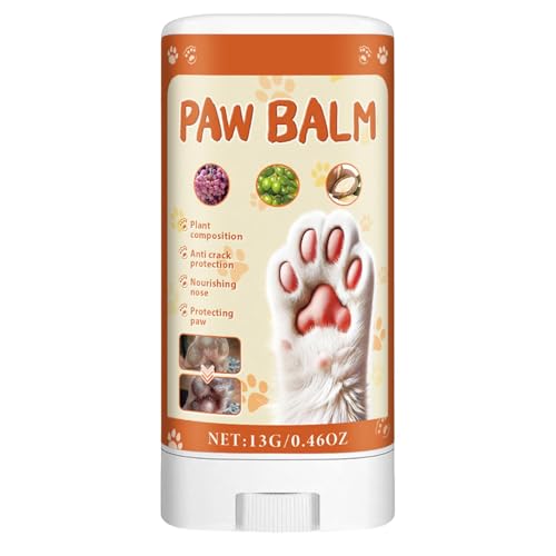 Acunny Hundepfotencreme für rissige Pfoten, Katzenpfotenbalsam für trockene Pfoten, 13g Katzenpfotenschutzwachs, Anti-Cracked Medium Dog Paw Protection Wax Pet Dry Foot Verbessern Sie die von Acunny