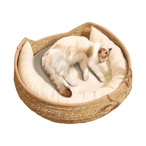 Acunny Katzenbett,Handgewebter Katzenkorb Aus Baumwollseil | Weiches Webtechnik Haustier Schlafmöbel Ruhen Kratzen,Für Katze Hund Welpen Alle Rassen Acunny Katzenbett,Handgewebter Katzenkorb Aus Baumwollseil | Weiches Webtechnik Haustier Schlafmöbel Ruhen Kratzen,Für Katze Hund Welpen Alle Rassen von Acunny