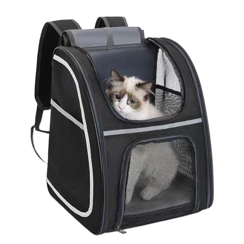 Acunny Katzenbeutelträger, Hunde Reisetasche,Atmungsaktives Kätzchen tragen Beutelpuppen -Rucksack - Reflektierender Strip Hunde Reise Beutel Storage Daypack für Welpenkätzchenspielzeug Snacks von Acunny