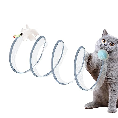 Acunny Katzenspielzeug für den Innenbereich | Katzentunnelspielzeug für den Innenbereich | Gefaltetes Tunnel-Katzenspielzeug, interaktives Haustier-Abenteuer-Tunnelspielzeug, Katzen-Donut-Tunnel für von Acunny