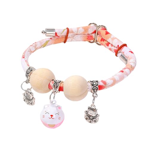 Acunny Katzenwelpen Halsband | Kätzchenhalsband Mit Zedernholzperle - Verstellbares Schmuckhalsband Für Spaziergänge Reisen Zuhause Kleine Mittelgroße Große Rassen Acunny Katzenwelpen Halsband | Kätzchenhalsband Mit Zedernholzperle - Verstellbares Schmuckhalsband Für Spaziergänge Reisen Zuhause Kleine Mittelgroße Große Rassen von Acunny