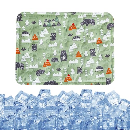 Acunny Kühlende Hundematte, Haustierkühlmatten - Bequeme Kühlmatte für Haustiere, selbstkühlende Matte,Rectangula Cooling Dog Pad Kühlende Haustiermatte für Zuhause, Reisen, Camping von Acunny