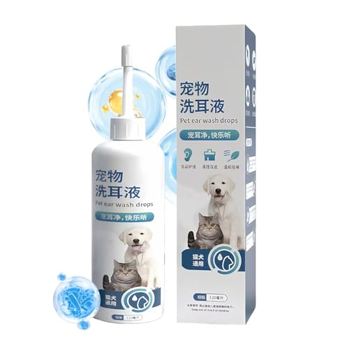 Acunny Ohrentropfen Für Katzen - 120ml Beruhigende Ohrreinigung Lösung Für Hunde Bei Juckreiz - Schnell Aufnehmende Flüssigkeit Zur Reinigung Für Welpen Kitten Pflege - Haustier Reinigung Für Welpen Acunny Ohrentropfen Für Katzen - 120ml Beruhigende Ohrreinigung Lösung Für Hunde Bei Juckreiz - Schnell Aufnehmende Flüssigkeit Zur Reinigung Für Welpen Kitten Pflege - Haustier Reinigung Für Welpen von Acunny