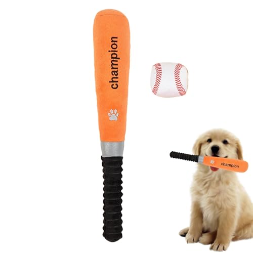 Acunny Plüsch-Baseball-Hundespielzeug,Hunde-Plüschspielzeug, Hunde-Anreicherungsspielzeug mit integriertem Quietschgerät, Beißspielzeug für Welpen, Kauspielzeug zum Zahnen von Welpen, für Welpen von Acunny