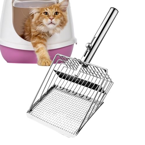 Acunny Scoop für die Katzentoilette, Scoop für Katzentoilette | Streuschaufel für Katzentoilette | Sieb ohne Stock, schwer, Metall-Siebschaufel mit robustem Netz und Griff Acunny Scoop für die Katzentoilette, Scoop für Katzentoilette | Streuschaufel für Katzentoilette | Sieb ohne Stock, schwer, Metall-Siebschaufel mit robustem Netz und Griff von Acunny