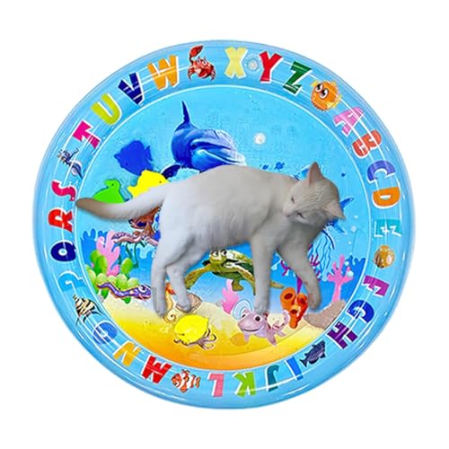 Acunny Sensor Water Playmat, Sensorische Wasser Spielmatte Für Katzen, Wassermatte Sensorisches Spielzeug Sensorisches Bauchzeit Matte Water Mat Für Geburtstags Geschenke von Acunny