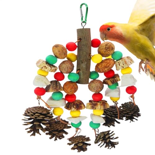 Acunny Shotet Toys, Papageienspielzeug für großen Vogel, Natural Vogelkäfigspielzeug zum Kauen, Nüss von Acunny