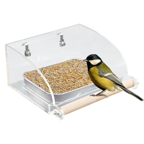 Acunny Vogelheizkäfig, Vogelkäfig -Feeder | Clear Parrot Food Feeder Trinker,Futterspielzeug, interaktiver Sittichfutterbehälter, Fütterungsschalenbecher, Lebensmittelschalenversorgungen von Acunny