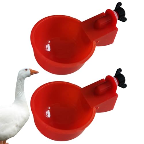 Acunny Wasserspender Automatisches Huhn | 5 Stück Wasserbecher Automatischer Wasserbecher,Geflügel-Wasserspender-Kit Hühner-Wasserbecher Geflügel-Tränkeschüssel für Hühner, Enten, Vögel, Puten usw von Acunny