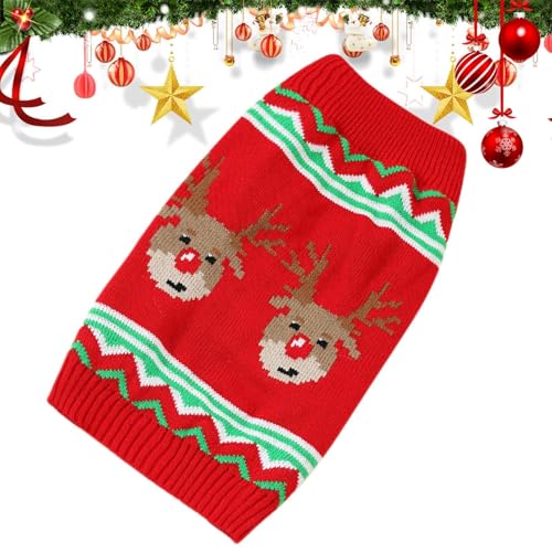 Acunny Weihnachts-Hundepullover, Welpenpullover für kleine Hunde - Weiche Hunde-Shirts, Warmer Hundepullover | Atmungsaktives -Hundetuch, Haustierzubehör für alle Rassen, Katzen, Hunde von Acunny