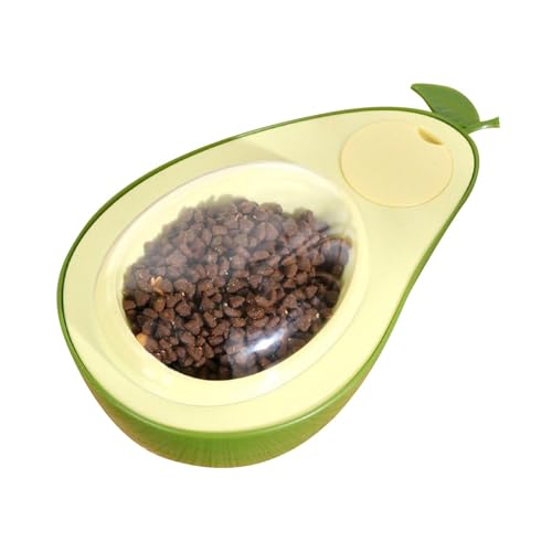 Acunny Welpenfutter und Wasserschale, Kätzchen -Essensgerichte,Doppelte Avocado -Form langsame Fütterungsschale 690 ml - Anti-Choking-Katzen-Lebensmittel-Utensilien, Hauptierversorgungen für den von Acunny