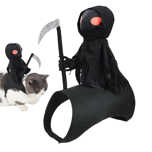 Halloween Kostüm Hunde Hunde-Cosplay-Kostüm – Halloween-Hundekleidung | Halloween Reiter Hundekostüm Cosplay Kleidung Dress Up Lustige Haustier Cosplay Kleid Für Hunde & Katzen von Acunny