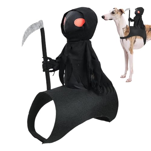 Halloween Kostüm Hunde Hunde-Cosplay-Kostüm – Halloween-Hundekleidung | Halloween Reiter Hundekostüm Cosplay Kleidung Dress Up Lustige Haustier Cosplay Kleid Für Hunde & Katzen von Acunny