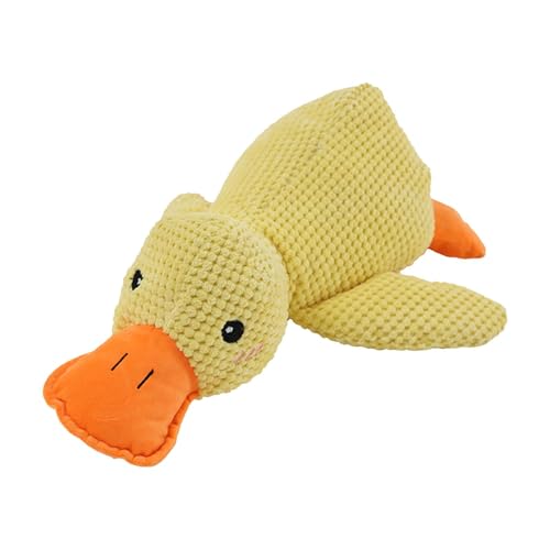 Quack Duck Hundespielzeug, Quietschendes, Interaktives Hundespielzeug, Beruhigende Ente Beruhigende Ente Für Hunde, Ente Kuscheltier, Langlebiges Plüsch-Kauspielzeug Für Zur Mundreinigung von Acunny