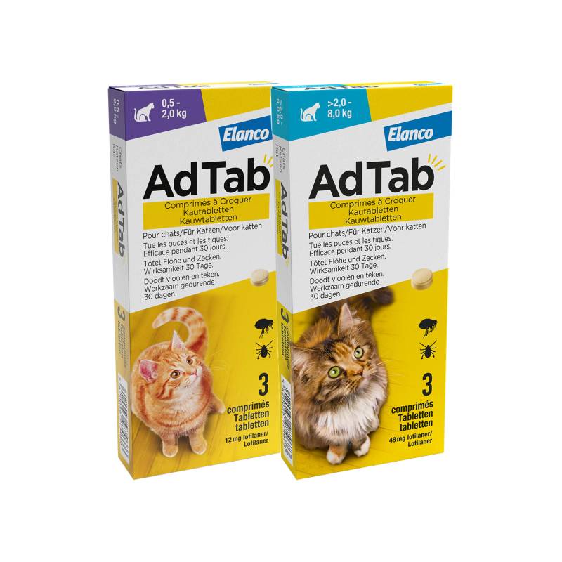 AdTab - Katze - 12 mg - 0,5-2 kg - 3 tabletten von AdTab