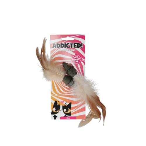 Addicted Interaktives Spielzeug für Katzen, süchtige Mäuse mit Federn von Addicted