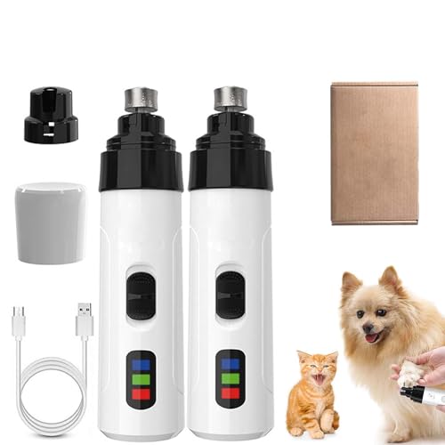 Heusom Silent Pro Nail Grinder,2025 Heusom Silent Groom Pro Nail Grinder,Heusom Silent Pro for Dogs,Heusom Silent Pro Dog Nail Trimmer,Heusom Dog Nail Trimmer,USB Charging Pet Nail Grinder (2Set) von Aderpmin