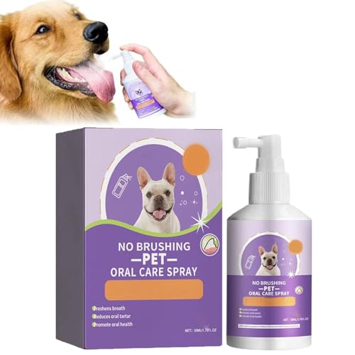 Teeth Cleaning Spray for Dogs & Cats,Pet Clean Teeth Spray,Pet Oral Spray Clean Teeth,Dog Teeth Cleaning,Dog Breath Spray,Dog & Cat Natural Breath Freshener,Get Rid of Bad Breath,No Brushing (1Pcs) von Aderpmin