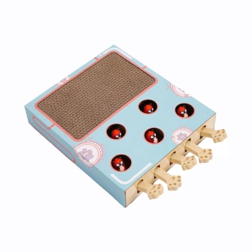 Miaofairy Cat Toy, Whack a Mole for Cats, Whack-a-Mole 3-in-1 Cat Scratcher and Toy, Interactive Whack a Mole Game, Scratching Pad, and Cardboard Box for Indoor Cats (1 Pcs) von Adius