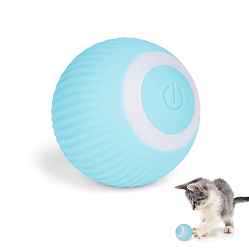 Adiwo Interaktives Katzenspielzeug Bälle, USB Rechargeable Elektrisch Katzenball Katzenspielzeug Kätzchen Zwitschern Bälle Haustier Unterhaltungskugeln für den Innenbereich 4.3cm für Kätzchen (Grün) von Adiwo