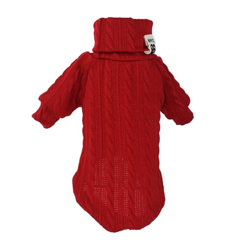 Adrosstoller Winter-Hundepullover, hautfreundlich, Kätzchen, hoher Kragen, Weihnachtspullover, winddicht, modische Kleidung für Haustiere, Hunde, Katzen von Adrosstoller