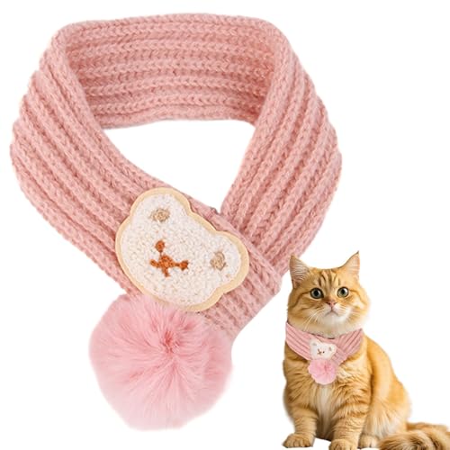 Adsfvs Haustier-Dekorationsschal, Schal für Katzen | Weihnachten gestrickter Hundeschal Warmer Verstellbarer Haustierschal | Haustierkostüm, Mehrfarbig, für den Winter, Häkelhalsband, Halswärmer für von Adsfvs