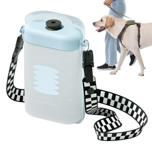 Adsfvs Hunde-Reisewasserflasche, Wasserflasche für Hunde - Große tragbare Hundewasserflasche mit verstellbaren Trägern,Wasserspender für Welpen, auslaufsicherer Wassernapf für Hunde mit von Adsfvs