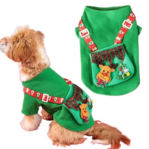 Adsfvs Weihnachts-Hundekleidung, Weihnachts-Hundekostüm | Festival-Katzenkostüm im Rentier-Taschen-Design,Hund Winter Festival Pullover Kostüm Foto Requisiten von Adsfvs