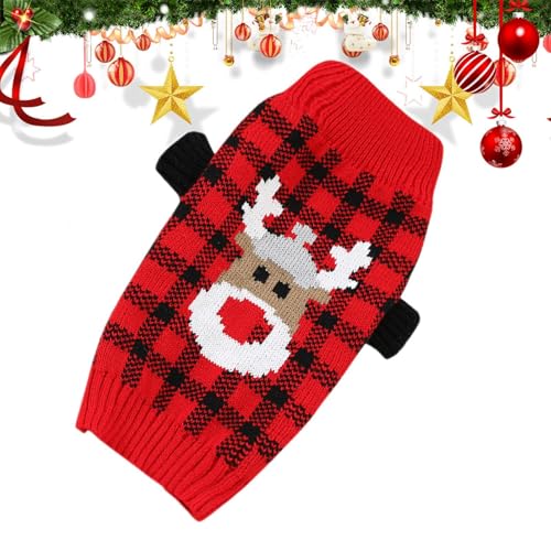 Adsfvs Weihnachts-Hundekleidung, Weihnachts-Hundepullover | Weihnachtlicher weicher Hundepullover, warme Hunde-Shirts | Schneemann gestricktes Hundetuch, atmungsaktives Haustierzubehör für kleine von Adsfvs