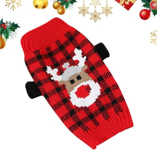 Adsfvs Weihnachts-Hundekleidung, Weihnachts-Hundepullover - Weihnachtswarmer Hundepullover Hundeshirts,Schneemann gestricktes Hundetuch, atmungsaktives Haustierzubehör für kleine Hunde und Katzen von Adsfvs