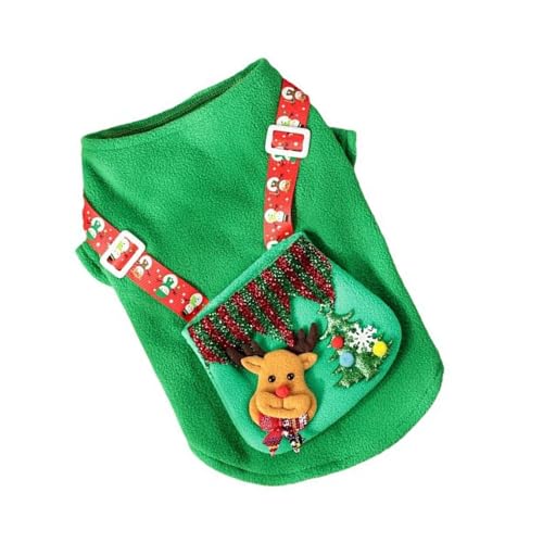 Adsfvs Weihnachtsoutfit für Hunde, Weihnachtskatzenkleidung, Haustier-Weihnachtskostüme Hund mit Rentier-Rucksack, Hund Winter Festival Pullover Kostüm Foto Requisiten von Adsfvs