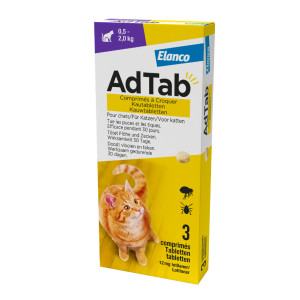 AdTab Kautabletten für Katzen +2-8kg - 2 Packungen von Adtab