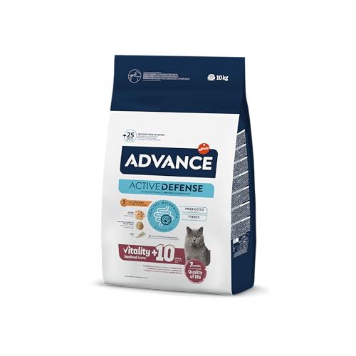 Advance Cat Senior Sterilized Katzenfutter für Senioren, sterilisiert mit Huhn, 10 kg von Advance