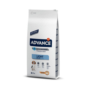 Advance Medium Light mit Huhn Hundefutter 12 kg von Advance