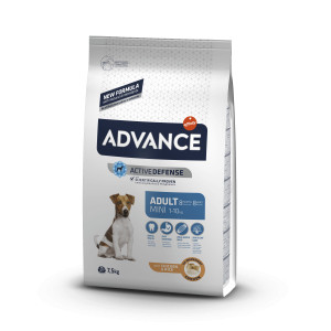 Advance Mini Adult mit Huhn und Reis Hundefutter 2 x 7 kg von Advance