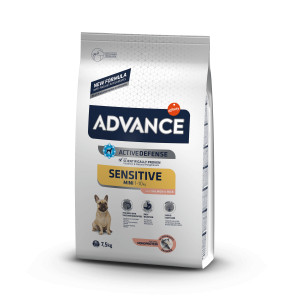 Advance Mini Sensitive mit Lachs Hundefutter 2 x 7 kg von Advance